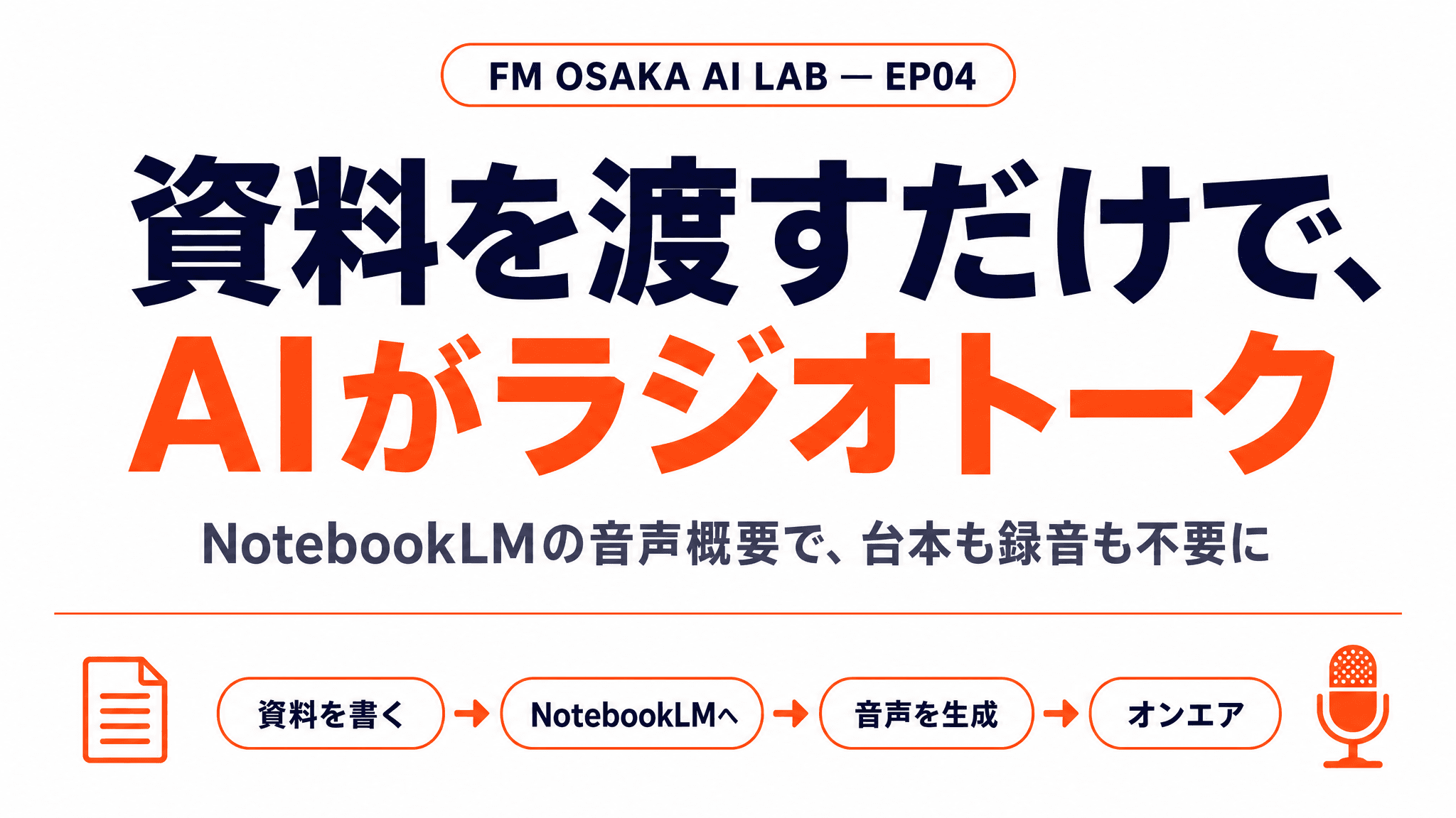資料を渡すだけで、AIがラジオトーク - 解説スライド