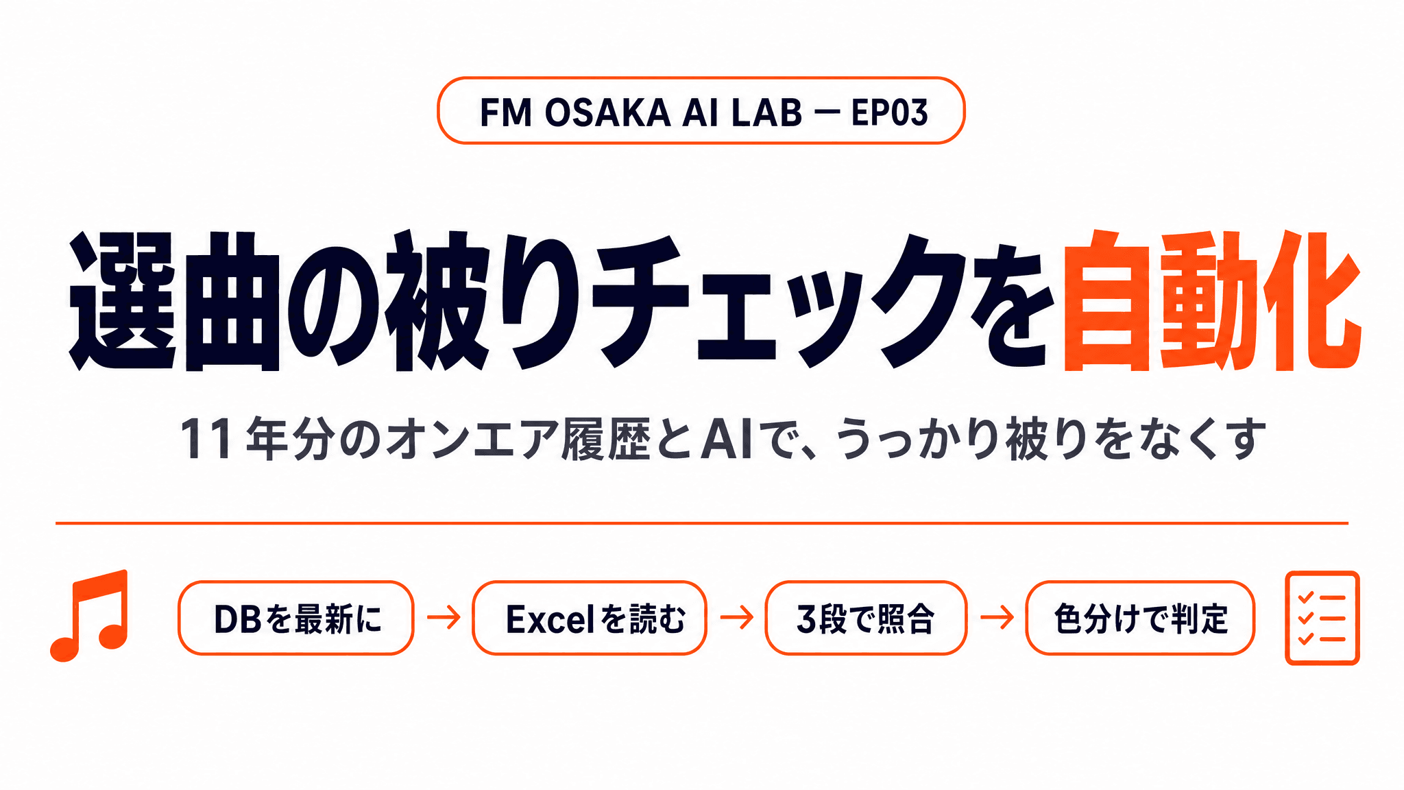 選曲の被りチェック自動化 - 解説スライド